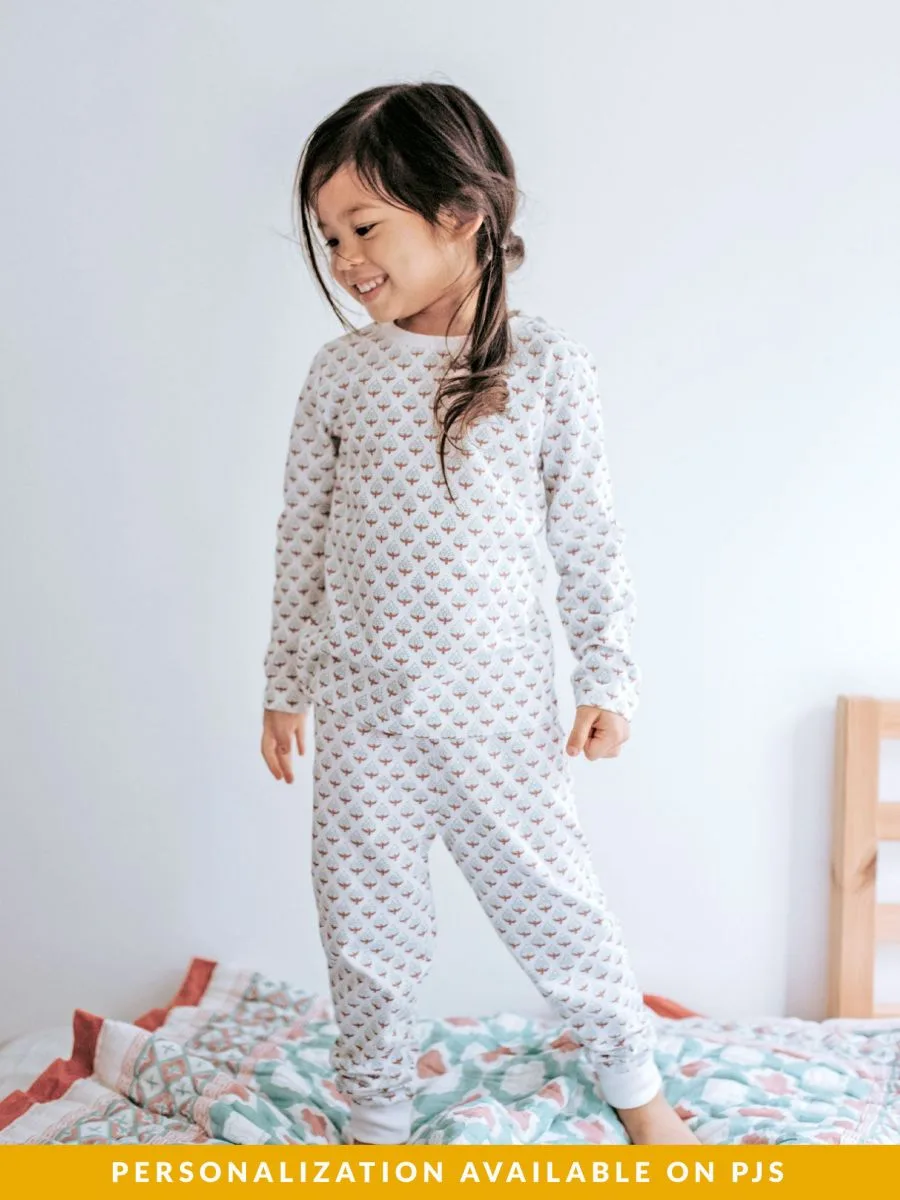 Malabar Baby Пижамный комплект из двух предметов из органического хлопка, Erawan (серый и белый)