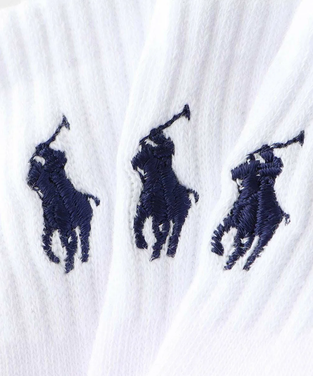Комплект из 3 пар: короткие носки с ворсистой подкладкой и поддержкой свода стопы. Polo Ralph Lauren, 07. Blue, light navy, navy — фото 2