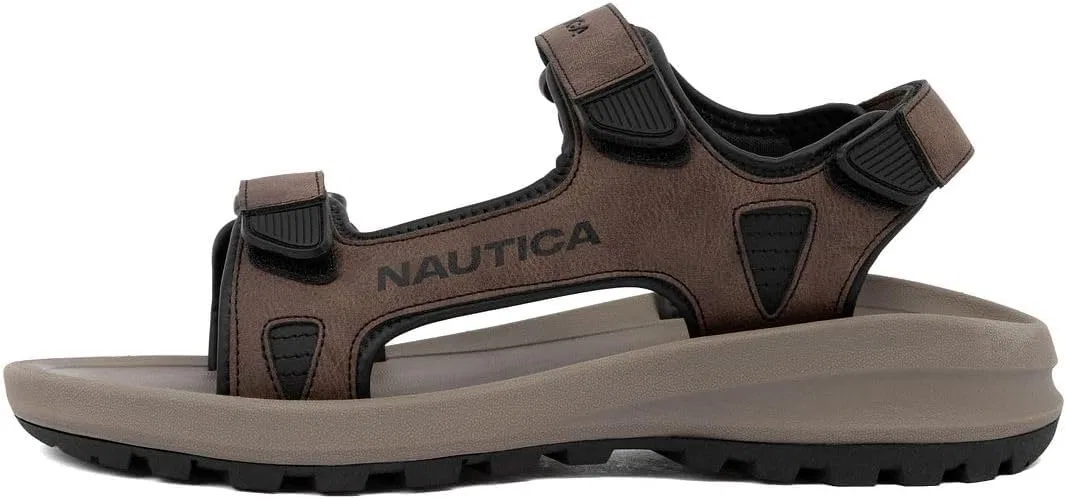 Спортивные сандалии, регулируемые ремешки, Nautica, Brown Black — фото 2