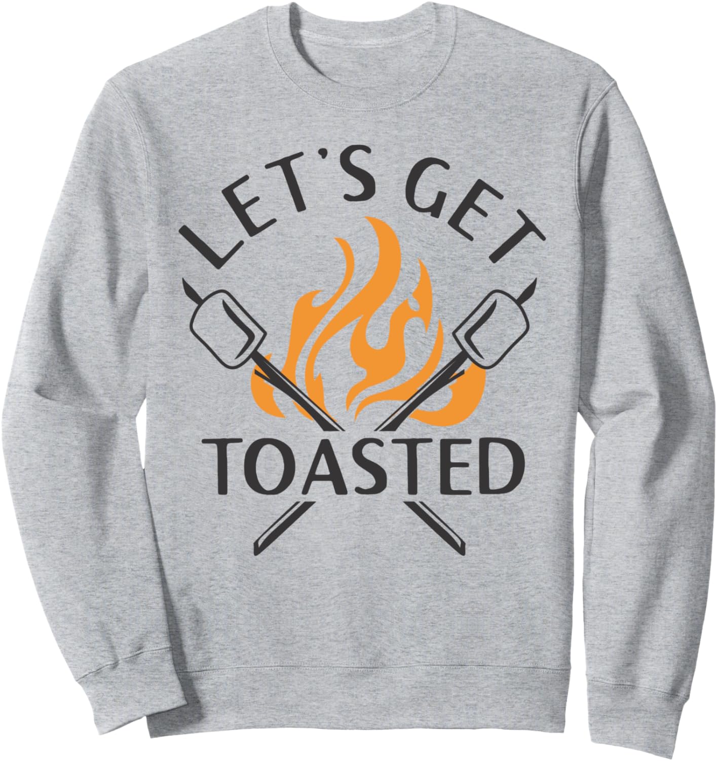 

Забавная летняя толстовка Get Toasted для походов, кемпинга и альпинизма Happy Camping Crew - Family Camping Gear & Clothes, серый