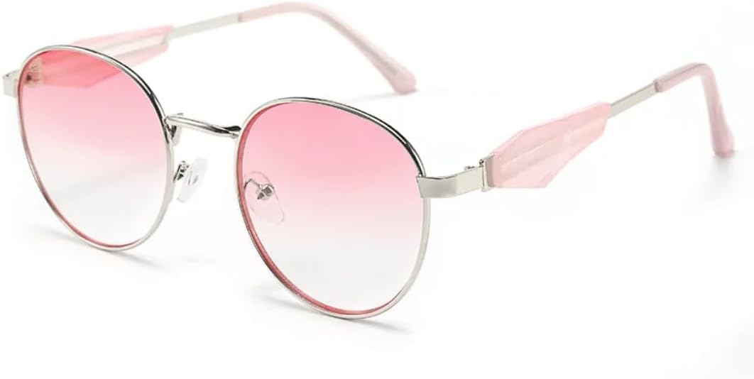

Женские солнцезащитные очки Fashoin с круглыми дужками и широкой овальной оправой. Популярные солнцезащитные очки с защитой от УФ-излучения UV400 TVTBBVV, Silver Gradient Pink