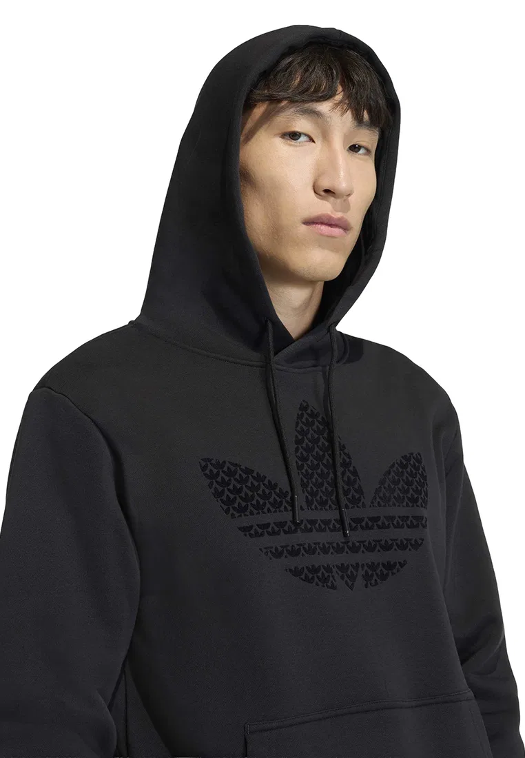 Толстовка с монограммой, Monogram Infill Adidas, черный — фото 3