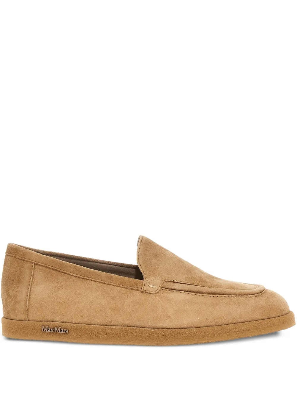 Замшевые лоферы MAX MARA, нейтральный