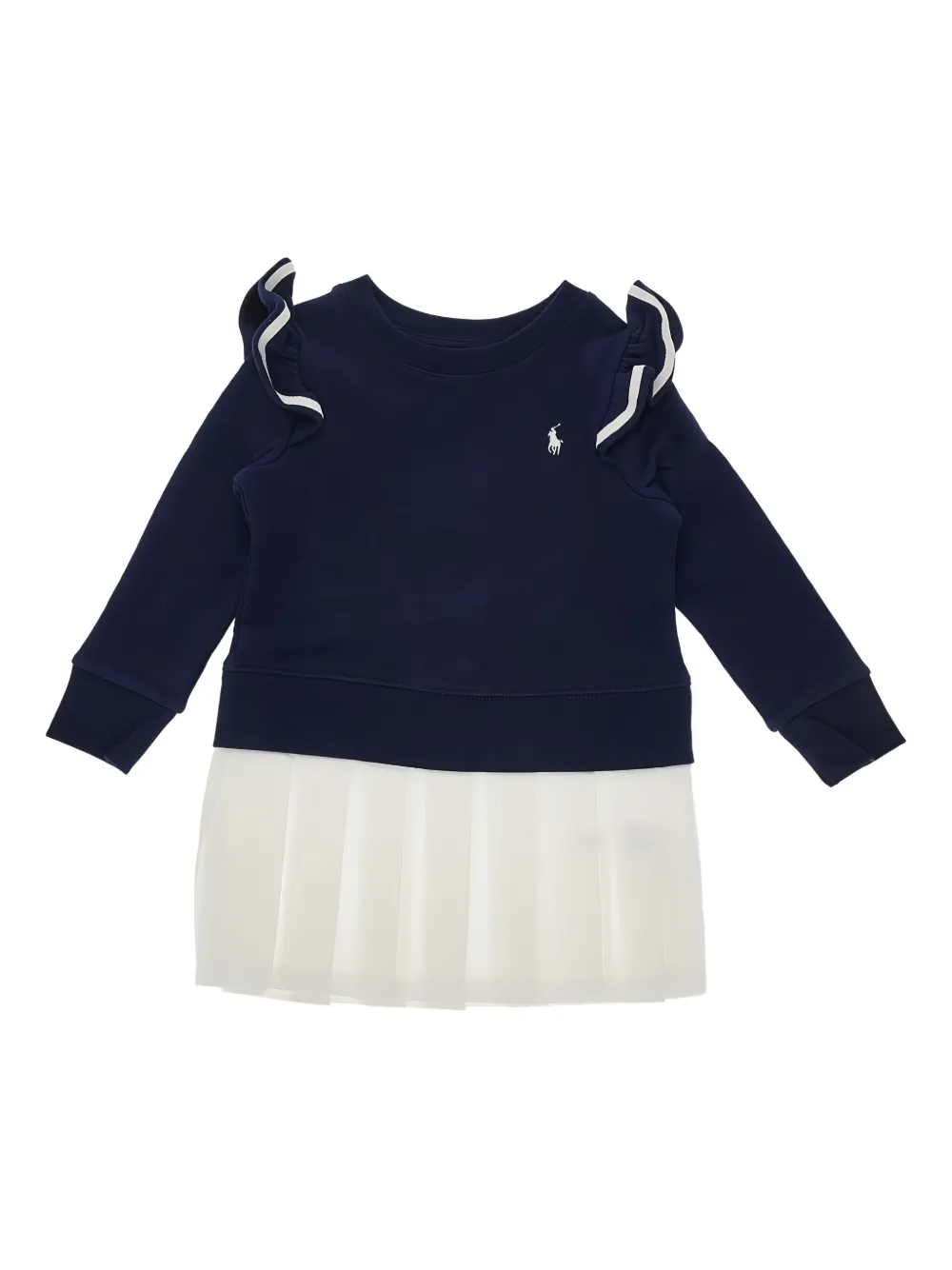 

Платье-толстовка с оборками Polo Ralph Lauren Kids, синий