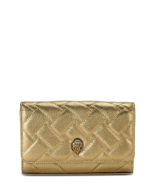 

Экстра-мини-стеганый кожаный клатч Kensington KURT GEIGER LONDON, цвет Gold