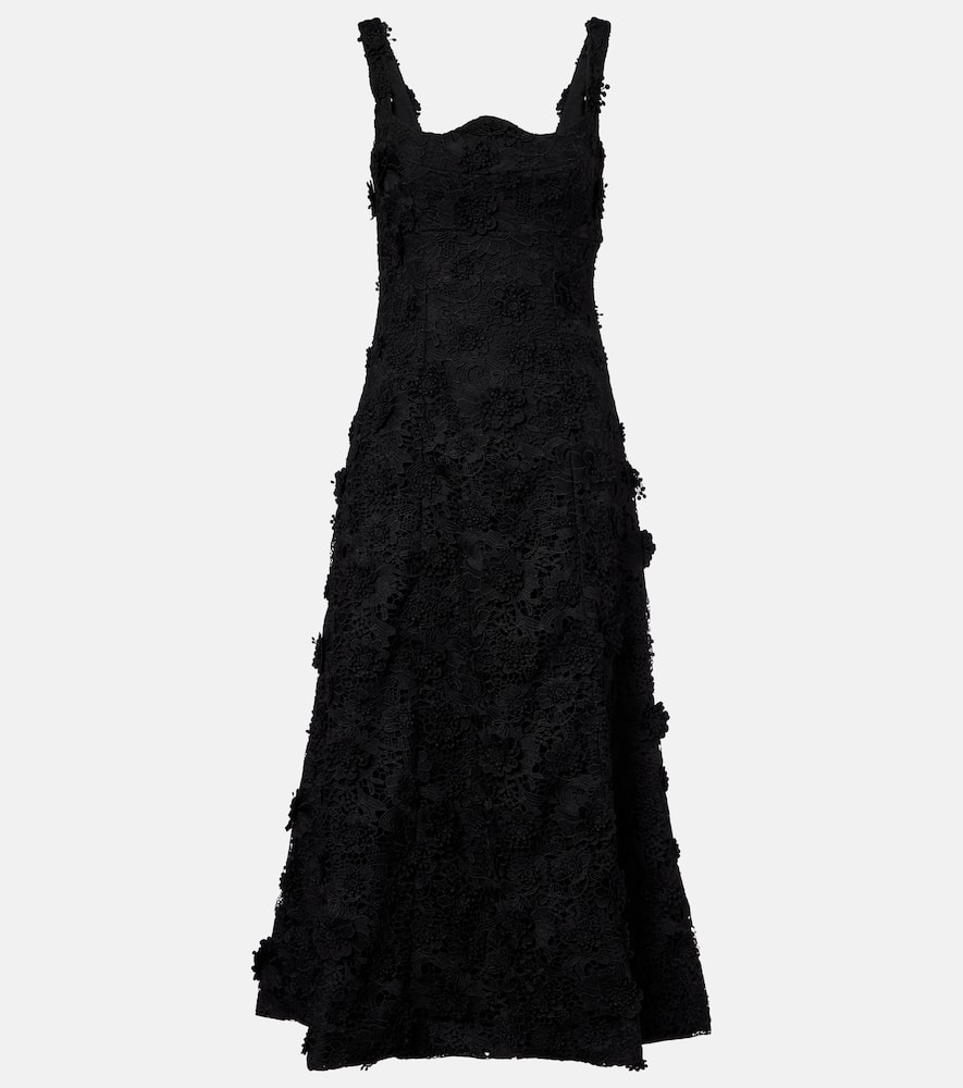 

Коктейльное платье Odette с кружевом Leo Lin, Ebony