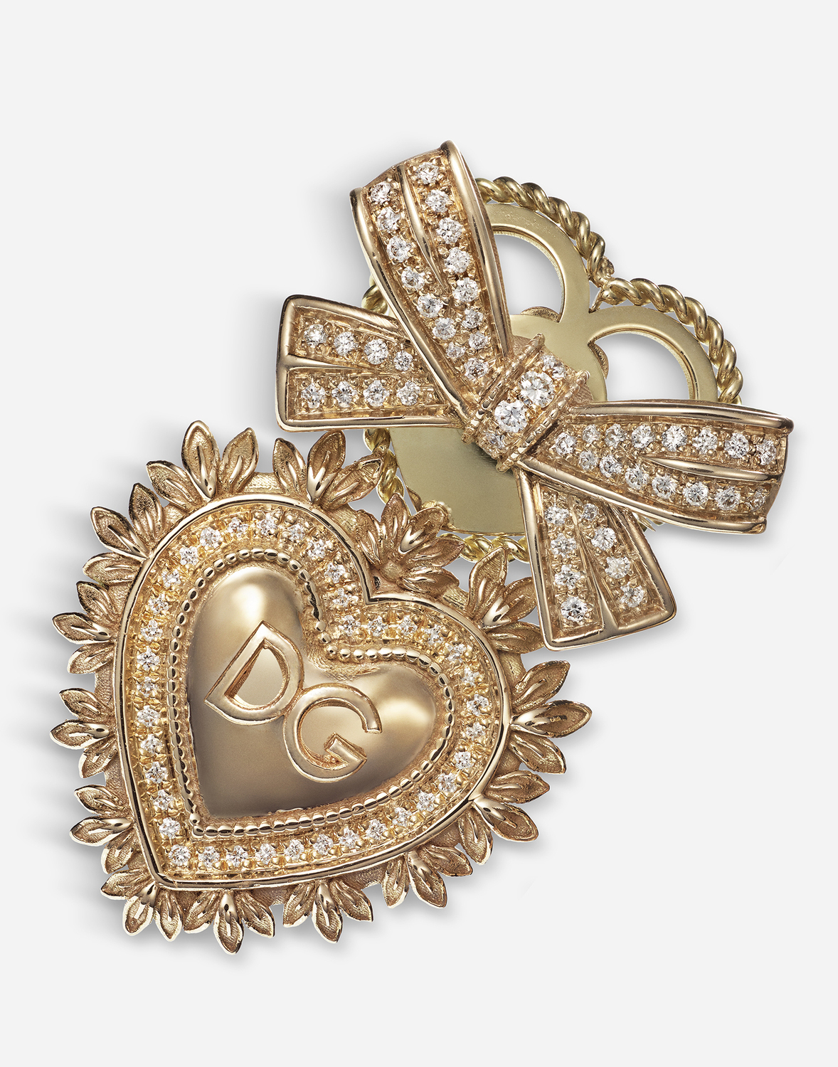 Серьги devotion18-каратное желтое золото и бриллианты Dolce & Gabbana, желтое золото — фото 3