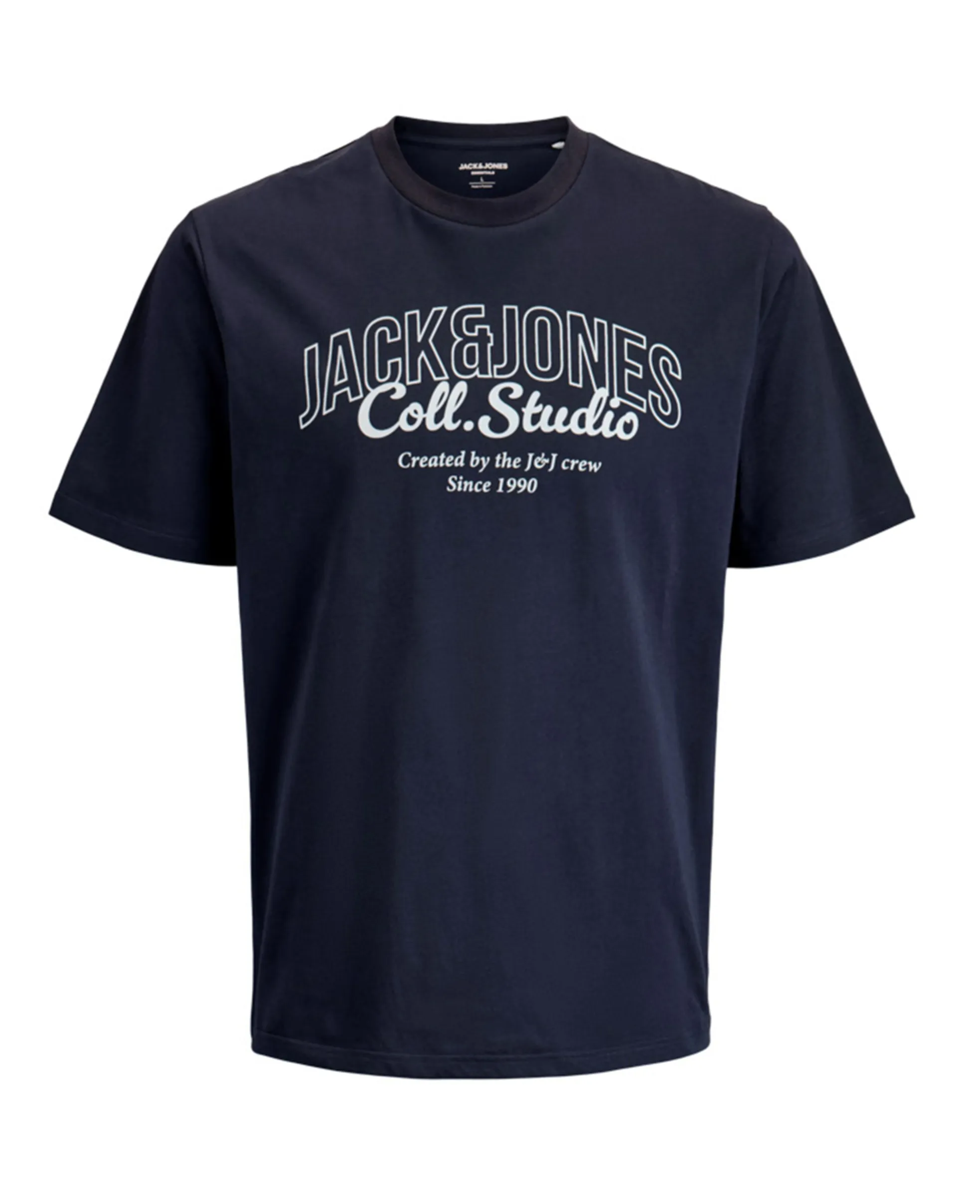 

Мужская футболка с коротким рукавом и принтом на груди Jack & Jones, синий