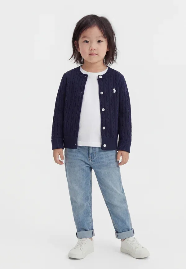 Кардиган-поло Mini Cable Cotton, Polo Ralph Lauren, охотничий синий