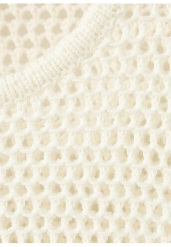 Детский свитер кремового цвета Mango Kids, Off-White — фото 4