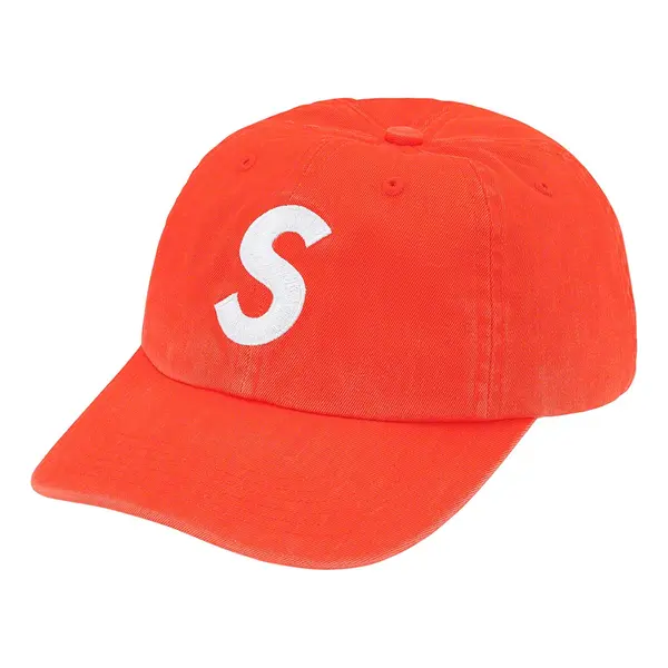 

Бейсболка pigment print s logo 6-panel 'orange white' Supreme, оранжевый