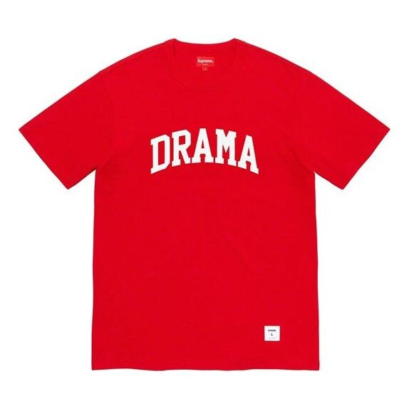 

Футболка fw19 week 5 drama s/s top alphabet short sleeve red Supreme, красный
