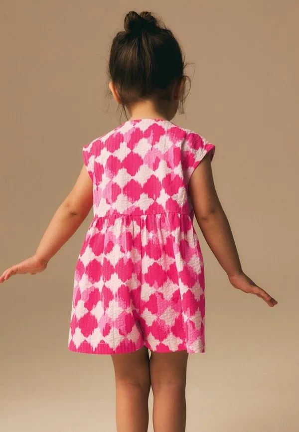 Комбинезон без рукавов стандартного кроя Next, Neon Pink Soft Checkerboard Print — фото 2