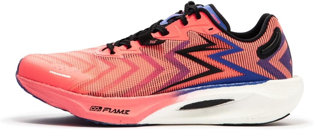 Беговые кроссовки 361 Biospeed 3.0 pro с карбоновой пластиной для мужчин с широкой стопой, легкие, дышащие, противоскользящие, для марафона и ежедневных тренировок, профессиональные мужские кроссовки 361°, розовый — фото 3