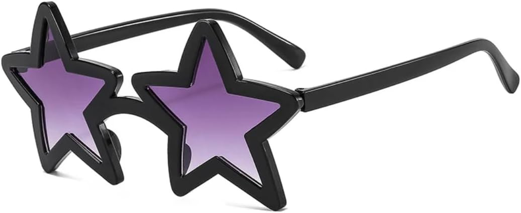 

Модные женские солнцезащитные очки с радужной пятиконечной звездой, роскошные мужские очки для активного отдыха, путешествий, вечеринок, защита от УФ-излучения UV400 TVTBBVV, Black Gradient Gray