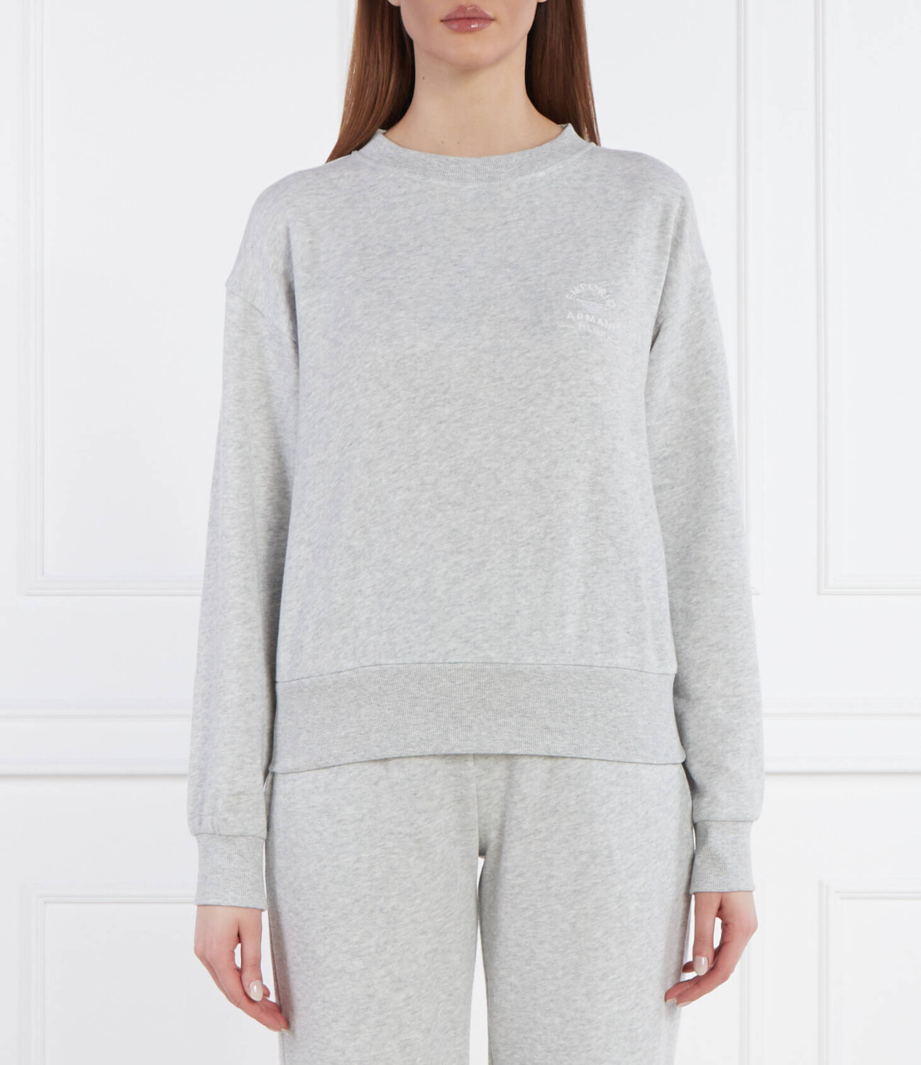 

Толстовка Emporio Armani Regular Fit, серый