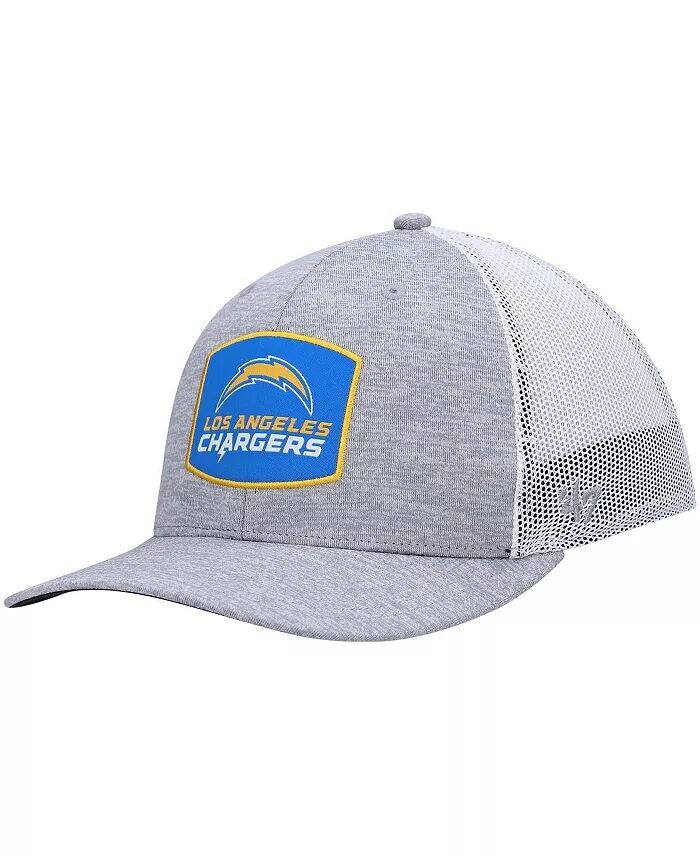 

Мужская серо-белая мужская кепка Los Angeles Chargers Motivator Flex '47 Brand