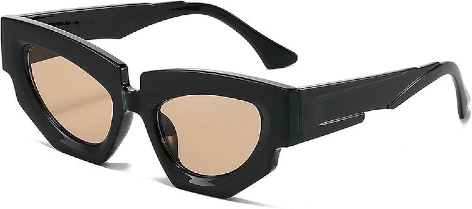 

Солнцезащитные очки «кошачий глаз» неправильной формы для женщин и мужчин, роскошные винтажные панк-очки для дам, модные многоугольные очки, солнцезащитные очки UV400 TYUVIVO, C3blackbrown