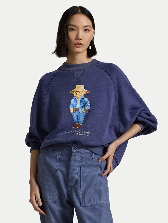 

Толстовка оверсайз 211959106001 Polo Ralph Lauren, синий