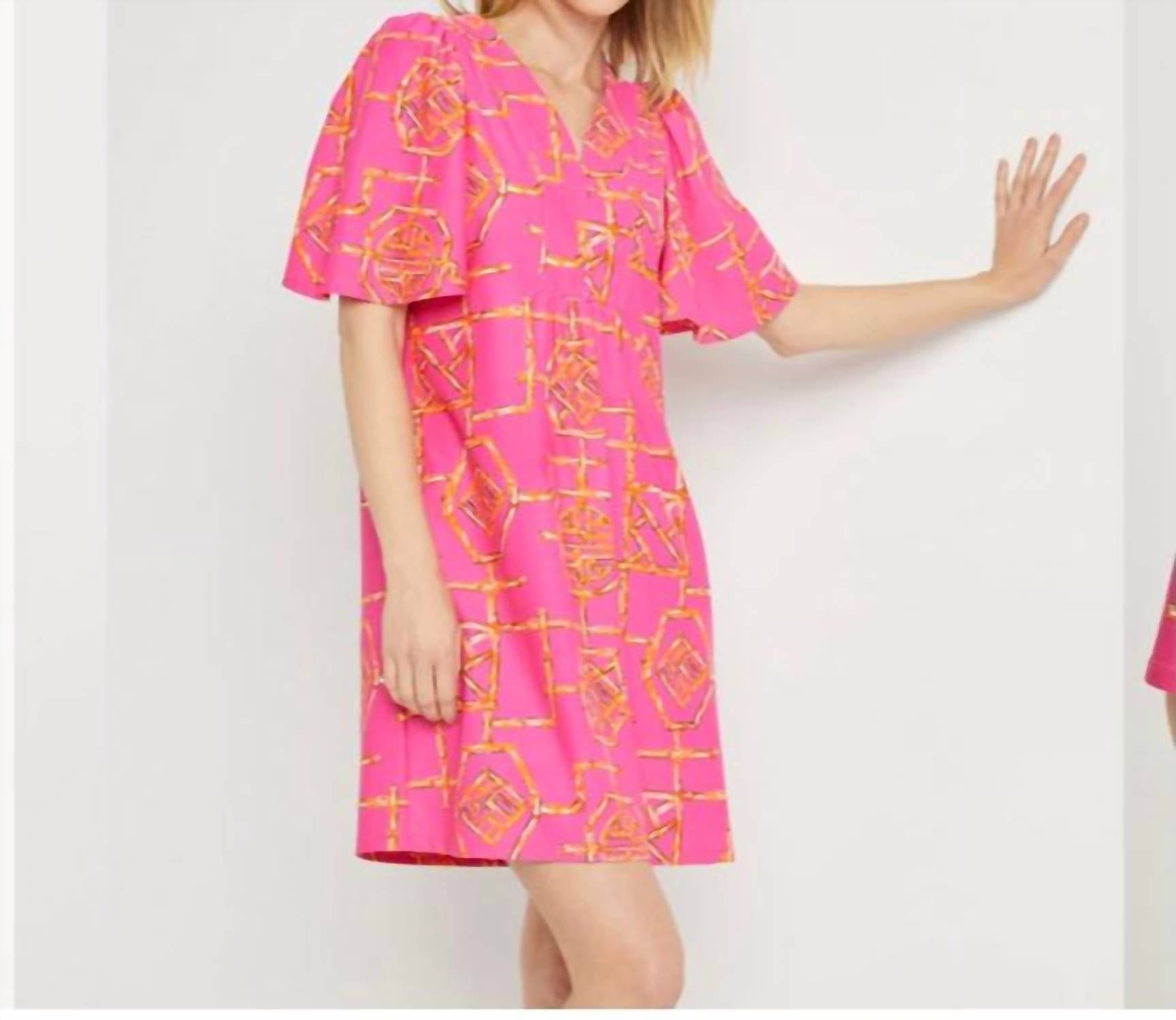 

Платье Willa Bamboo Lattice в розовом/абрикосовом цвете JUDE CONNALLY