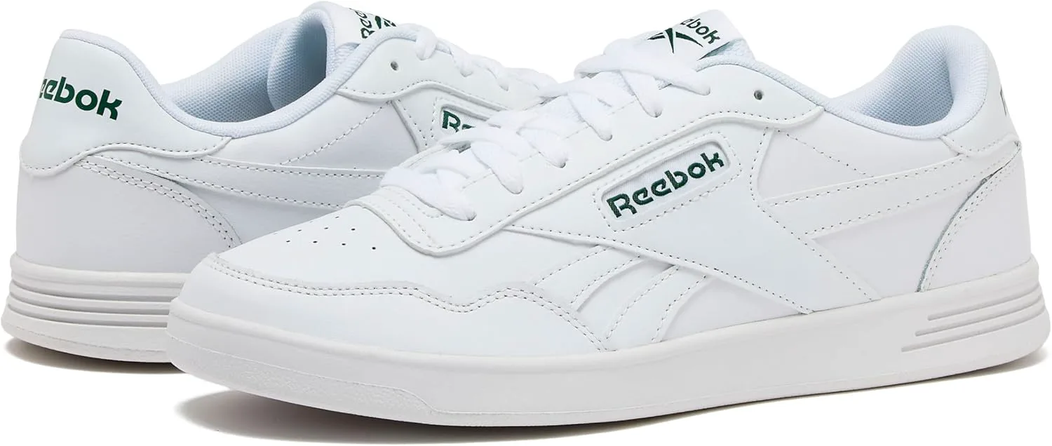 Мужские кроссовки Reebok Court Advance - повседневные теннисные туфли, размеры с 6 по 15, белый/зеленый — фото 4