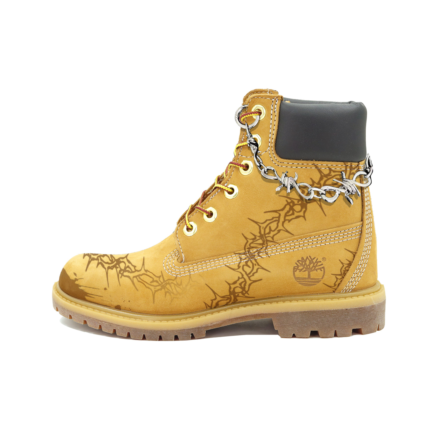Мужские ботинки Timberland PREMIUM Martin кастомизированные "Шипы", коричневый — фото 2