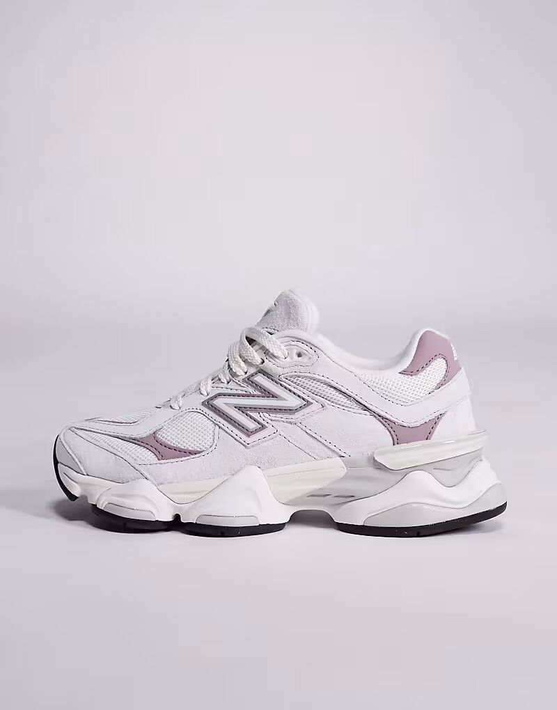 Кроссовки New Balance 9060 серого и фиолетового цвета — фото 2