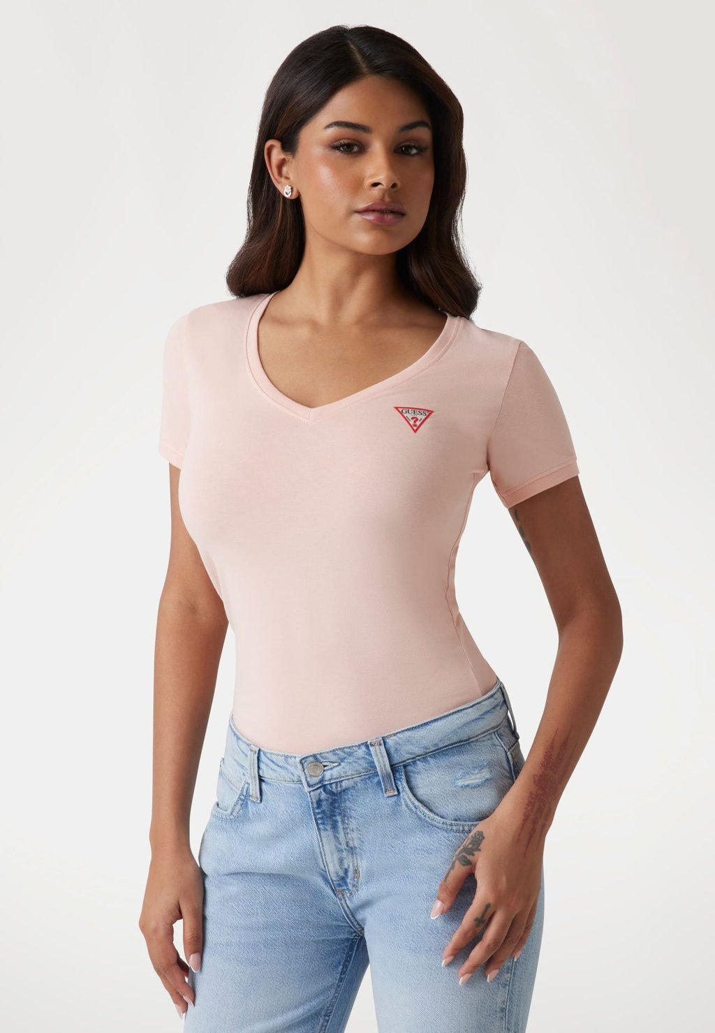 

Базовая футболка MINI TRIANGLE Guess, розовый