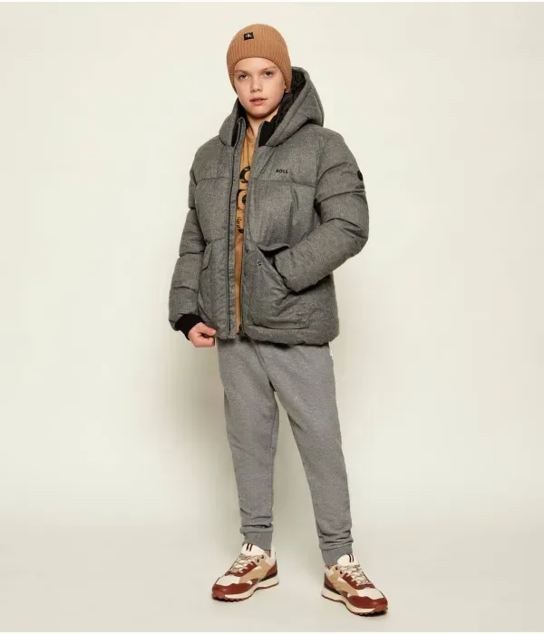 Кожаные кроссовки Boss Kidswear, коричневый — фото 2
