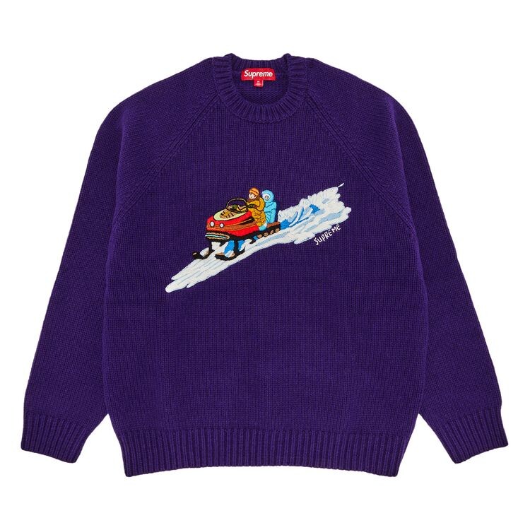 

Свитер Supreme Snowmobile Sweater Purple, фиолетовый