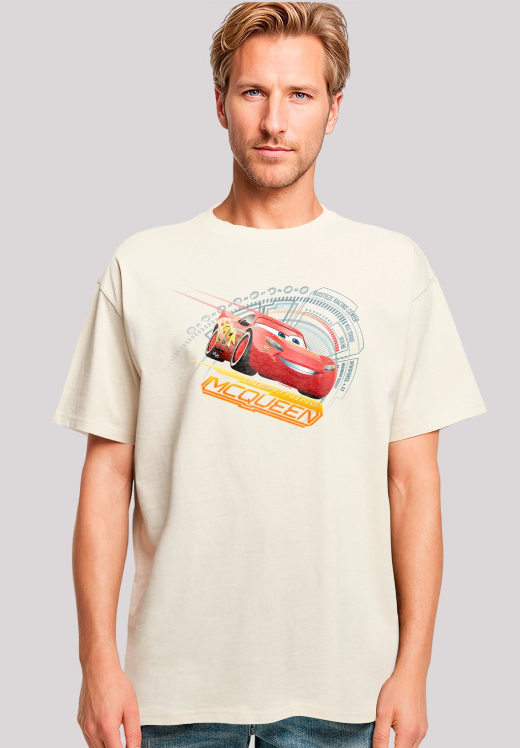 

Футболка с принтом CARS LIGHTNING MCQUEEN F4NT4STIC, песочный