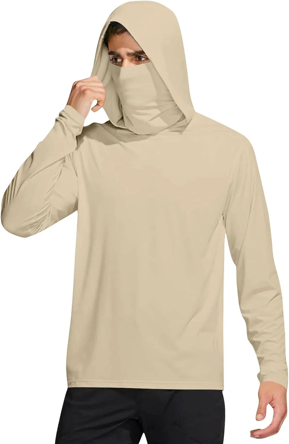 

Мужская солнцезащитная рубашка с длинными рукавами и капюшоном