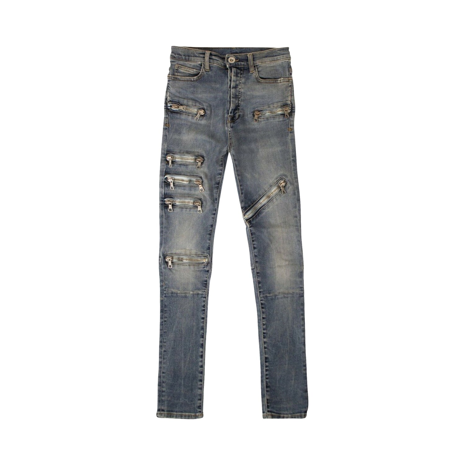

Джинсы с несколькими молниями Unravel Project Denim Moonwash, цвет Синий