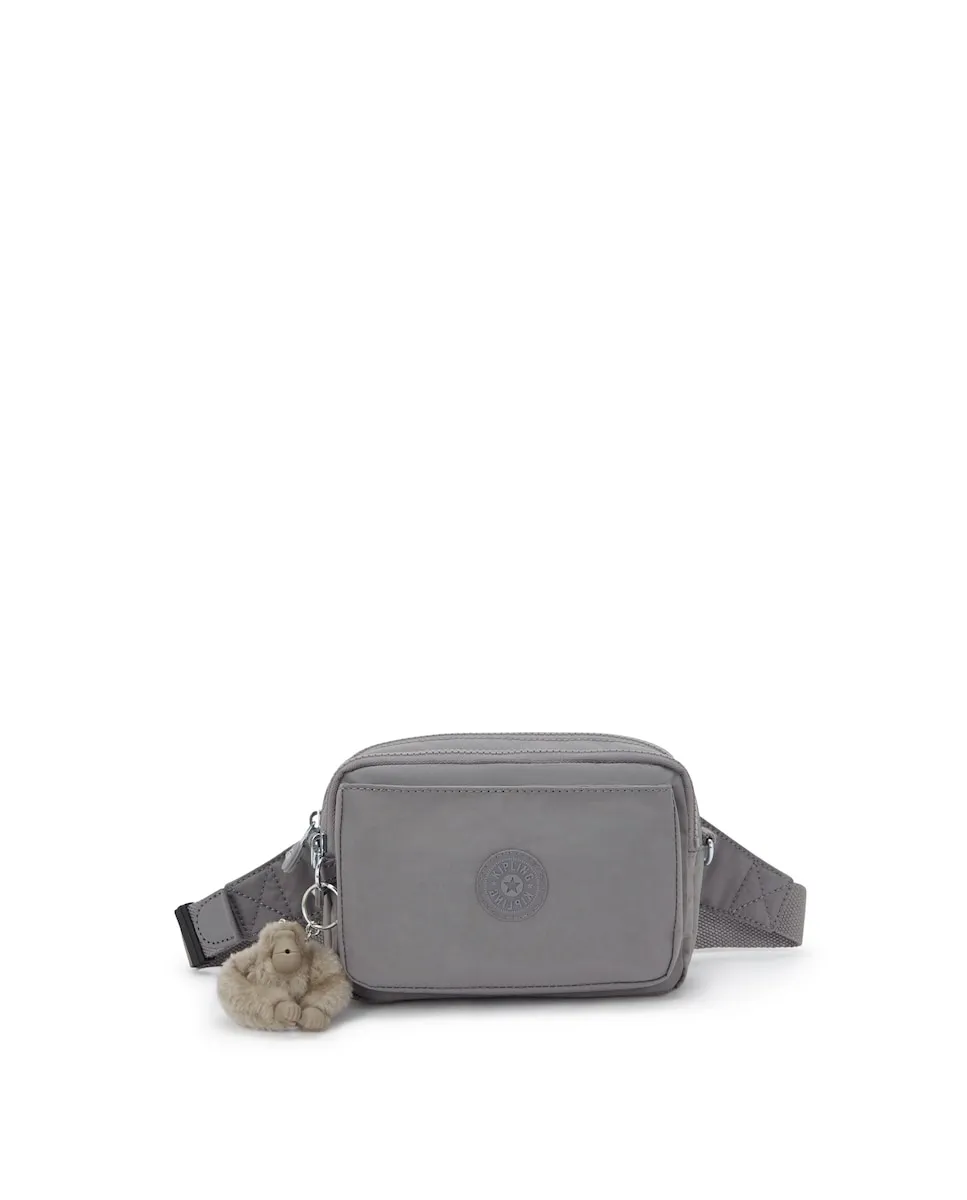 

Женская сумка через плечо 2-в-1, трансформируемая в поясную сумку Kipling, серый