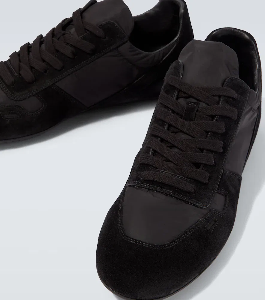 Минималистичные кроссовки с замшевой отделкой Rick Owens, черный — фото 3