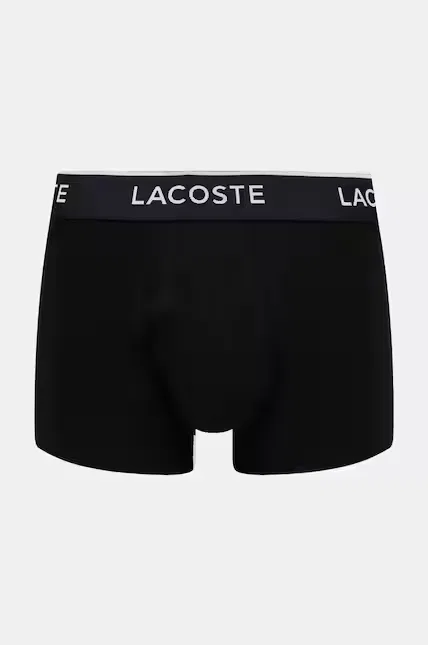 Боксеры хлопковые с эластаном 3 шт Lacoste, черный — фото 4