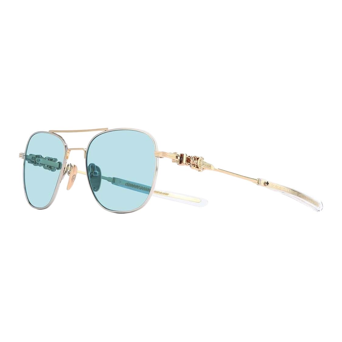 

Chrome Hearts Титан сплав серебро позолота авиатор солнцезащитные очки унисекс золото, Gold