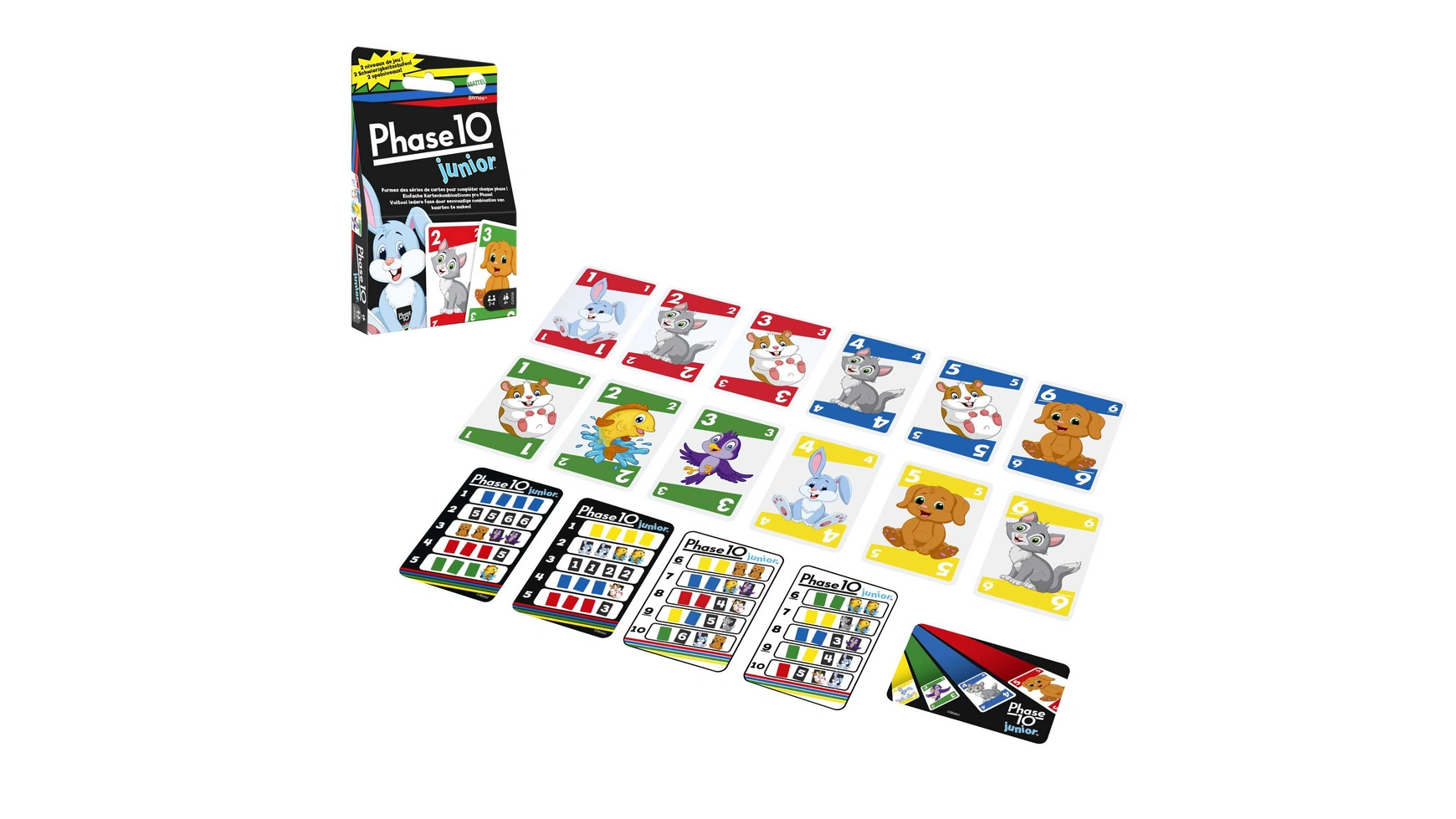 

Mattel Games Phase 10 Junior, карточная игра, детская игра, семейная игра
