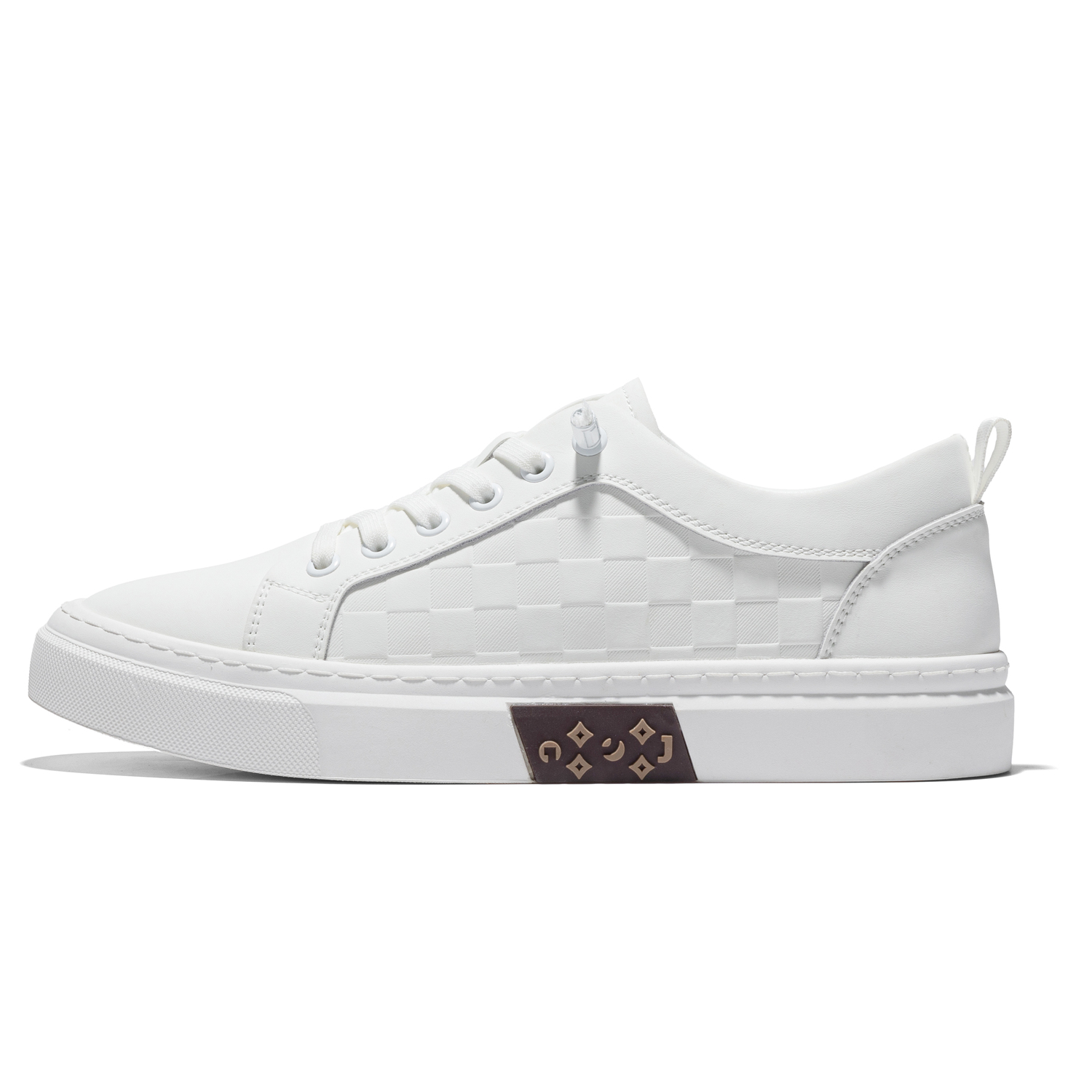 

JOSINY Мужские белые лоу-топ скейтбордские кеды White (кожа), цвет White (Leather)