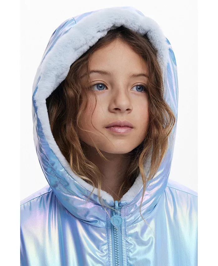 Детская двусторонняя утепленная куртка Desigual, синий — фото 4