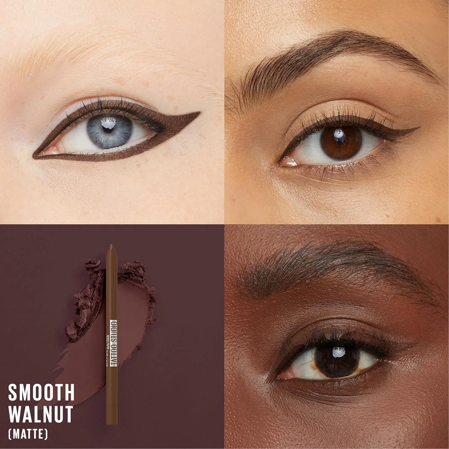 Подводка для глаз гелевая Maybelline TattooStudio Smooth Walnut, 1.13 г — фото 2