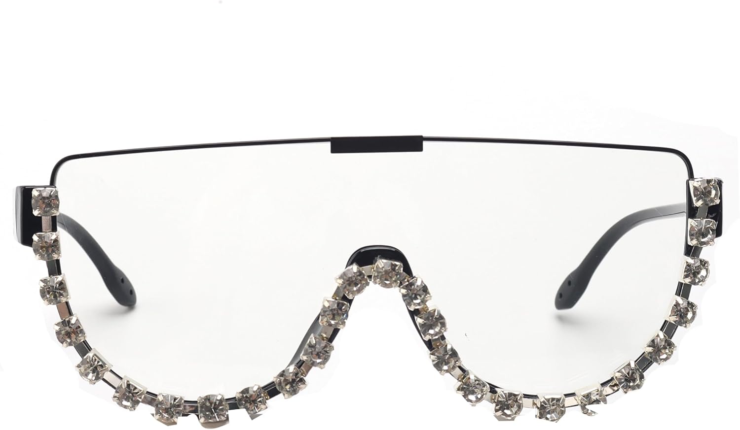 

Женские солнцезащитные очки bullabulling, увеличенного размера, цельная оправа, защита от УФ-излучения UV400, модные ретро-очки, защитные очки с обтекаемой формой, Diamond&clear