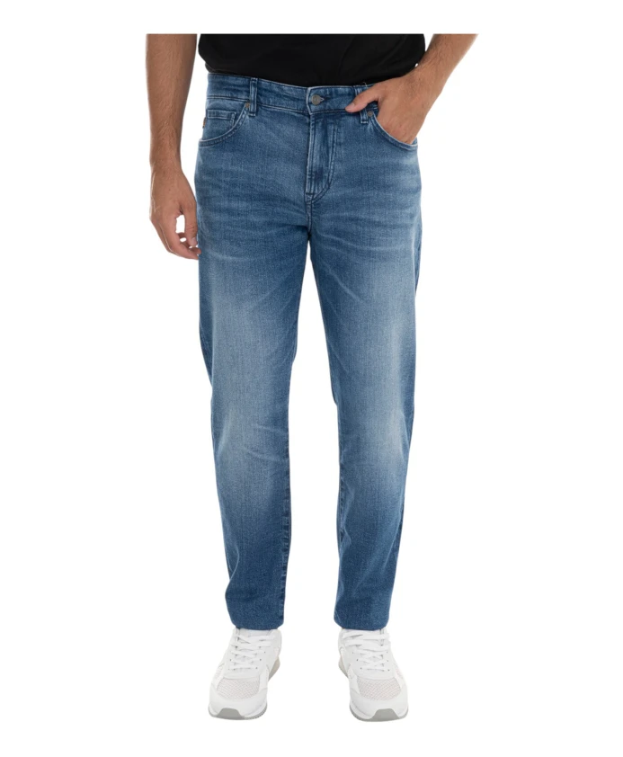 

Джинсы с пятью карманами и прямым кроем. Hugo, синий