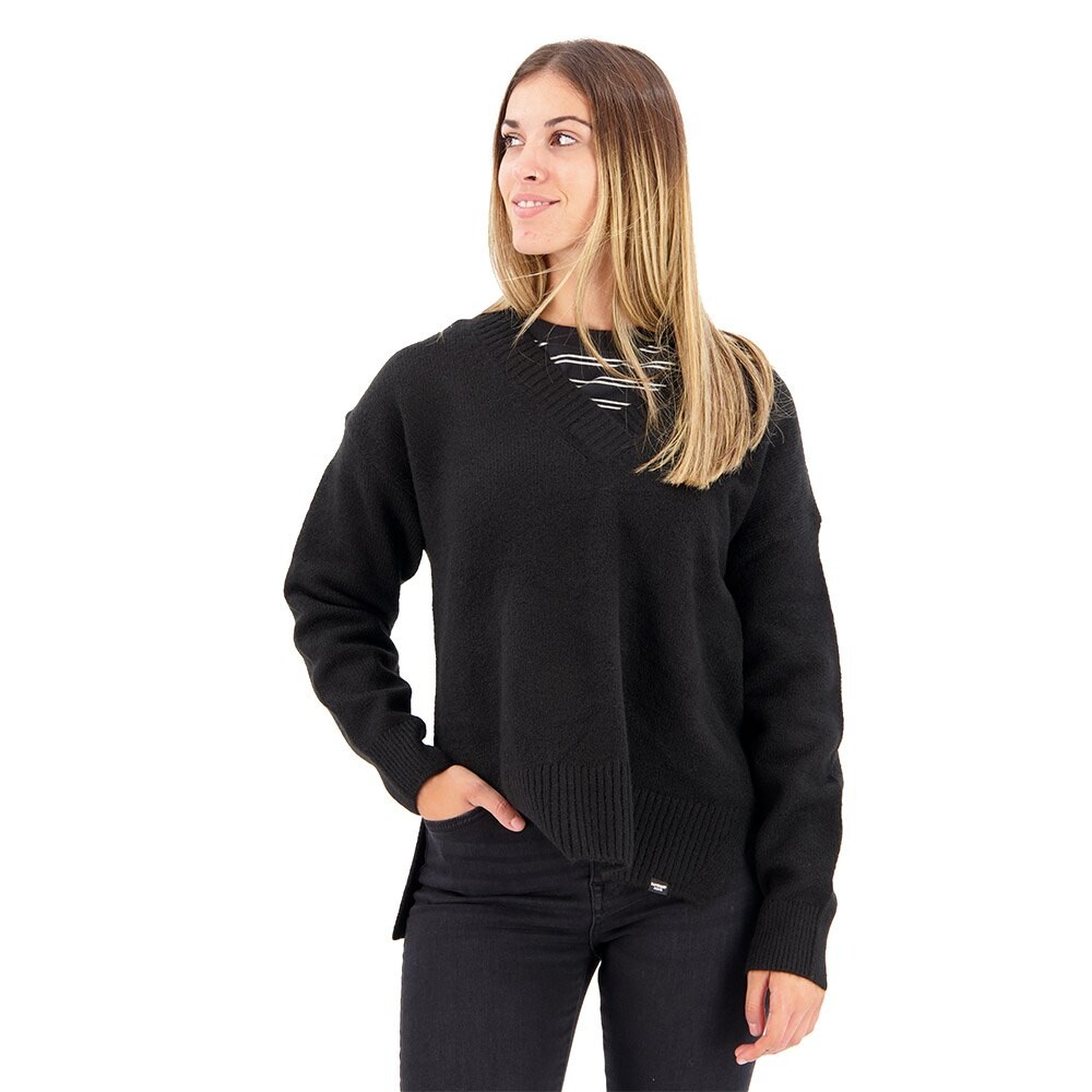 

Свитер Superdry Oversized V Neck, черный