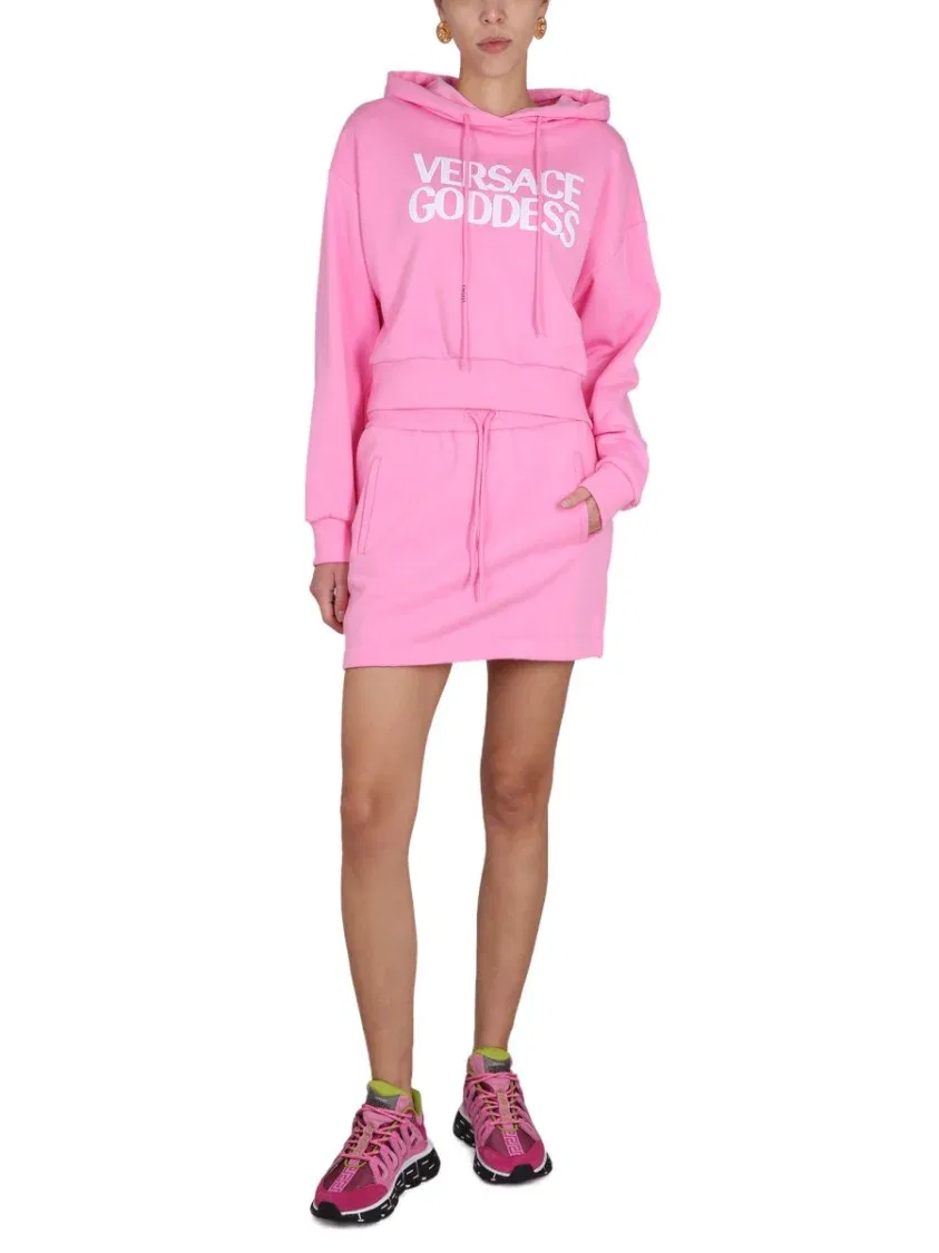 Укороченная толстовка Versace, Pink — фото 2