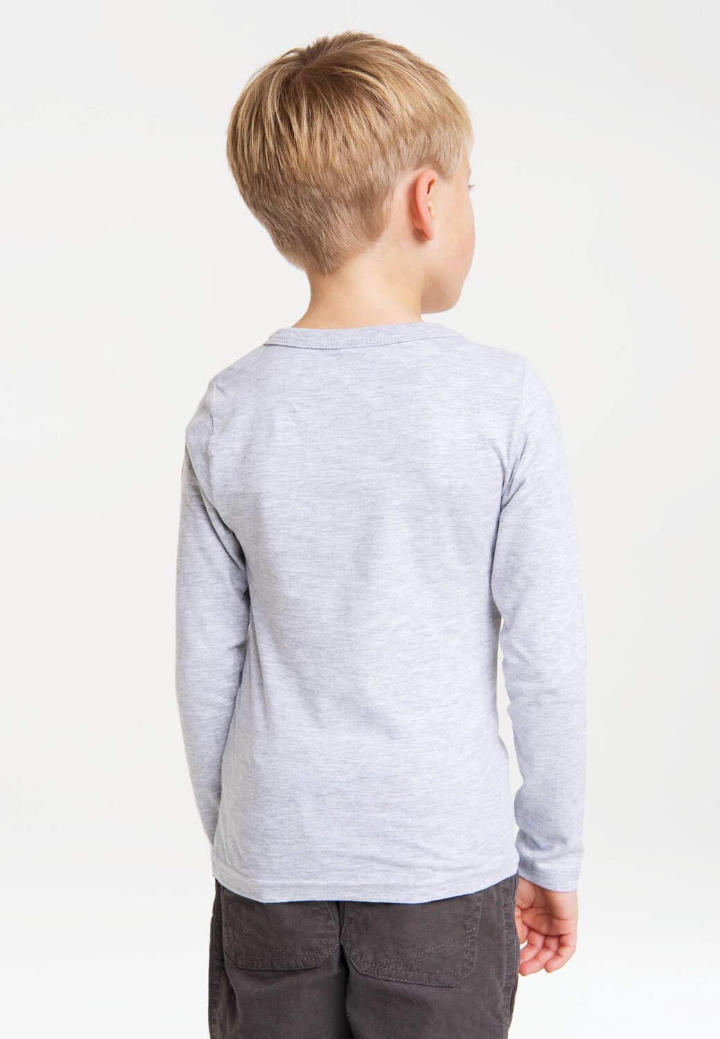 Детская футболка с длинными рукавами The Little Mole - Ура LOGOSHIRT, цвет Grey-melange — фото 4