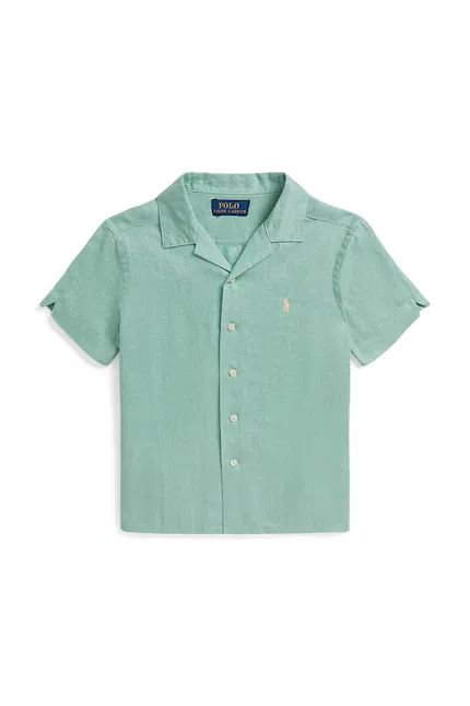 Рубашка льняная из коллекции Polo Ralph Lauren, бирюзовый
