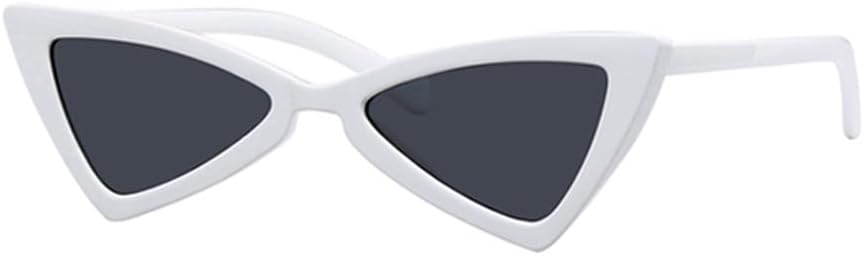 

Солнцезащитные очки «кошачий глаз» в стиле ретро, ​​женские и мужские, с прозрачными линзами, неправильной формы, маленькие женские солнцезащитные очки generic, White Gray