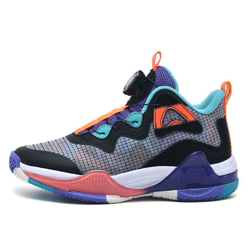 

Hicellon Антискользящие износостойкие баскетбольные кроссовки мид-топ унисекс черные X-023, цвет Black X-023