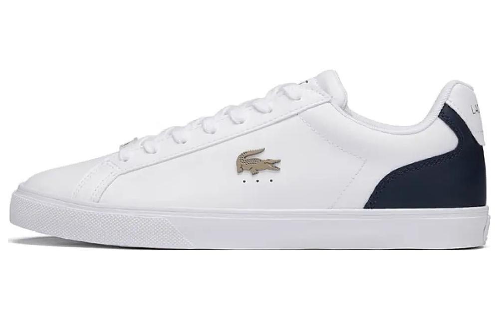 

LACOSTE Низкие мужские кроссовки для скейтбординга, белые, темно-синие